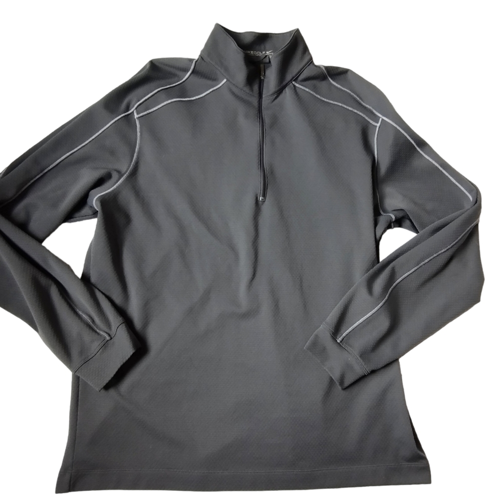 Nike men size large gray quarter zip golf pullover